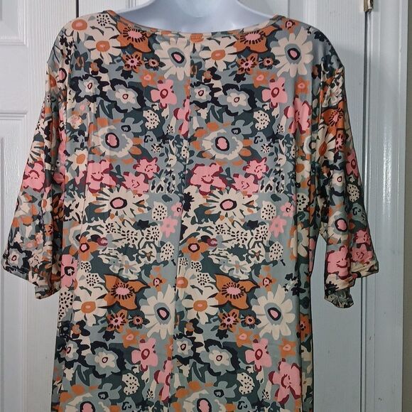Floral print midi soft dress with pockets casual  Sz 1X NWOT - Picture 7 of 9
